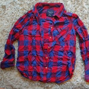 Bright Blue, Red and purple Flannel